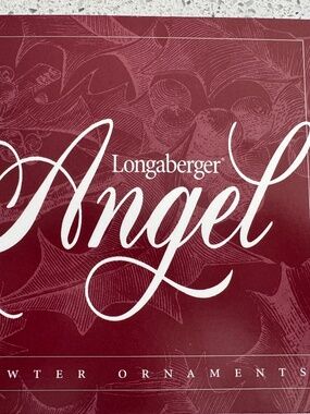 Longaberger Angel Pewter Ornaments Set (1999)